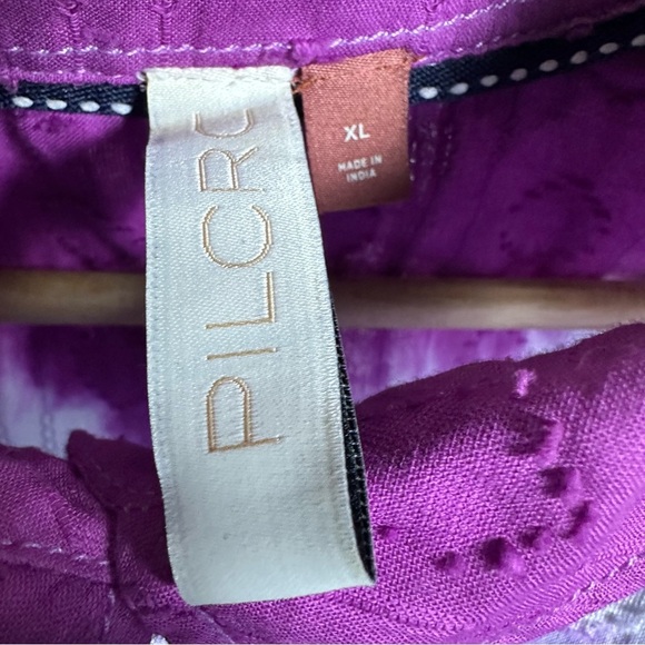 Anthropologie Pilcro Janesse Tie Dye Long Sleeve Button Front Top Sz XL Casual - Picture 6 of 10